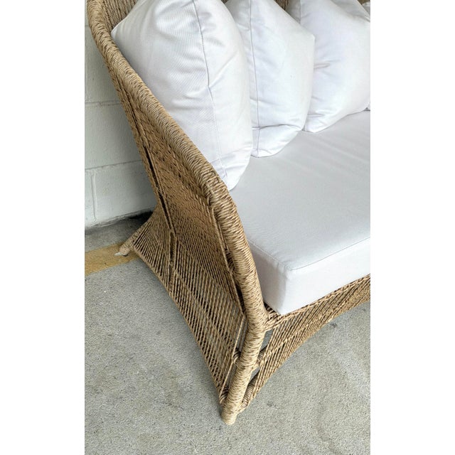 2020s Made Goods Organic Modern Faux Wicker Soma Outdoor Sofa For Sale - Image 5 of 8