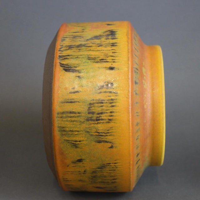 Brown Mid-Century Italian Ceramic Bowl with Lid by Alessio Tasca, 1960s For Sale - Image 8 of 14