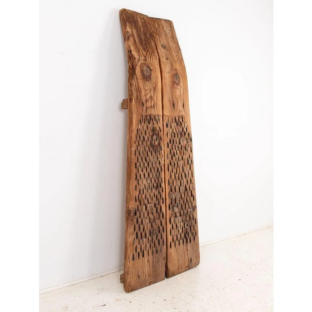 Wood Primitave Wood and Stone Wheat Thresher For Sale - Image 7 of 12