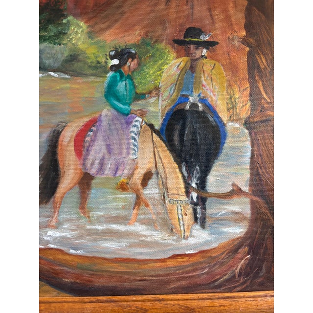 Vintage Southwestern Painting, Signed and Framed For Sale - Image 9 of 10