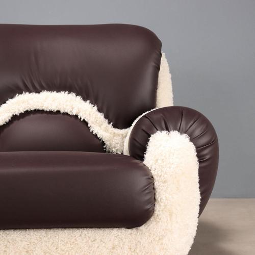 Vintage Italian Lounge Chairs in Leatherette, 1970s, Set of 2 For Sale - Image 3 of 10