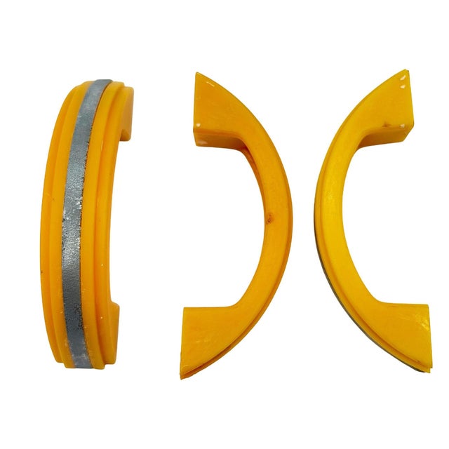 Art Deco Bright Yellow Bakelite Drawer Pulls W/ Chrome Strip, Set of 6 For Sale - Image 14 of 14