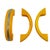 Art Deco Bright Yellow Bakelite Drawer Pulls W/ Chrome Strip, Set of 6 For Sale - Image 14 of 14