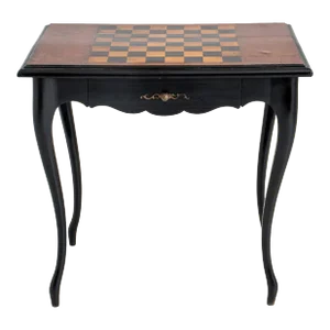 French Louis XV Inlaid & Ebonised Game Table, 19Th C