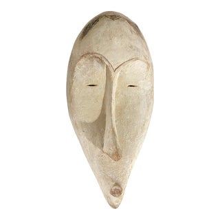 Superb Old Fang Mask Elongated Face Gabon African Mask 16" H For Sale