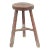 Mid-Century Vintage Natural Wood Round Low Stool For Sale