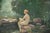 Art Nouveau Lady by the Pond, 1920's Art Nouveau Nude Figurative Landscape by John Jay Baumgartner For Sale - Image 3 of 10