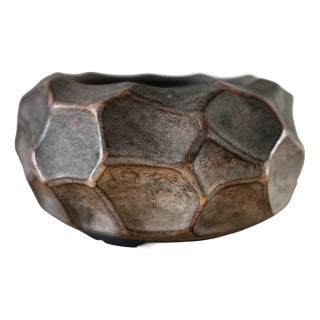 Brutalist Sculptural Ceramic Bowl by Irma Yourstone, Sweden, 1970s For Sale