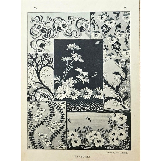 Art Nouveau C1900 Set of 2-French Art Nouveau Botanical Designs, Documentation For Sale - Image 3 of 6