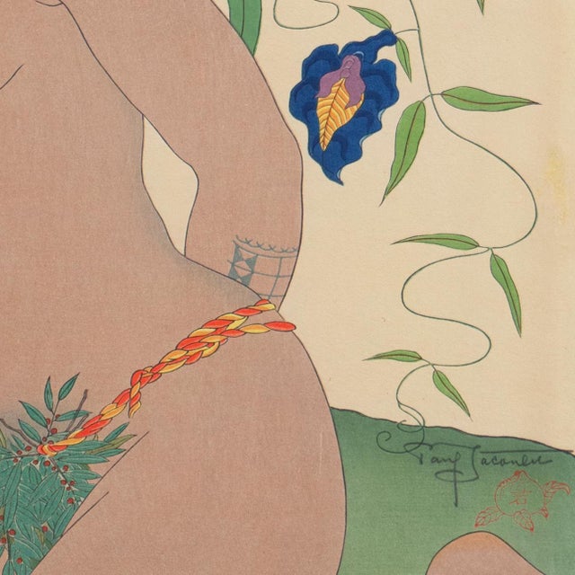 Paper 'Jeune Fille De Polowat', Paul Jacoulet, 1948, Tokyo, Garbo, Queen Elizabeth Ii, Kyoto, Woodblock For Sale - Image 7 of 11