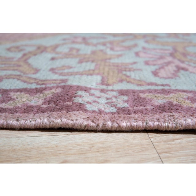 Contemporary 8x10 Lydia Oriental Coral Traditional Medallion Hand Knotted Wool Carpet Rug For Sale - Image 3 of 8