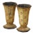 Pair of Early 20th Century French Hand-Painted Composition Flower Vases For Sale