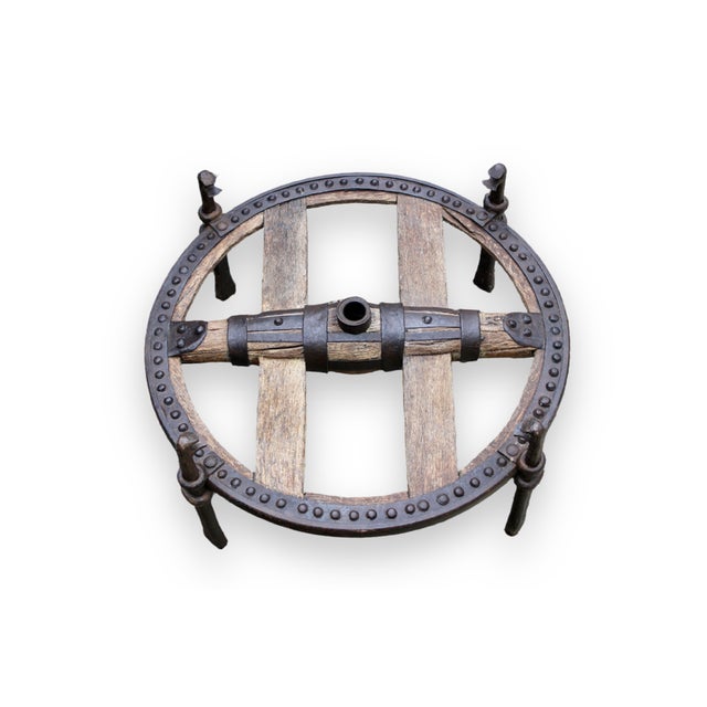 Baroque Antique Spanish Wheel Coffee Table For Sale - Image 3 of 14