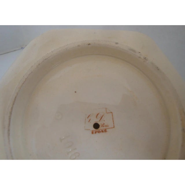 Ivory French Majolica Inkwell Dragonfly Insect Aesthetic Movement For Sale - Image 8 of 10