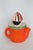 Early 20th Century Takito Japan Clown Figural Juicer Reamer Orange Green Hand Painted Ceramic 4729b For Sale - Image 5 of 15