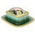 Late 19th Century George Jones Majolica Sardine Box on Turquoise Ground, English, Ca. 1870 For Sale - Image 5 of 18