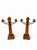 Art Deco Amsterdam School Oak and Brass Candlesticks, 1920s, Set of 2 For Sale - Image 10 of 10