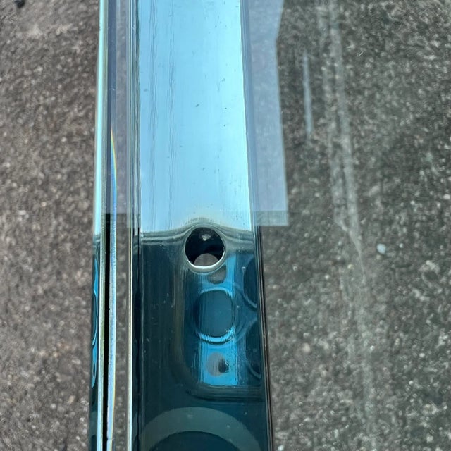 Florence Knoll Mid Century Modern Rectangular Glass and Chrome Coffee Table For Sale In Cleveland - Image 6 of 12