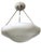 Early 20th Century Early 20th Century Large Original Art Deco Off-White Alabaster Coupe W/ Nickel and Alabaster Canopy For Sale - Image 5 of 16