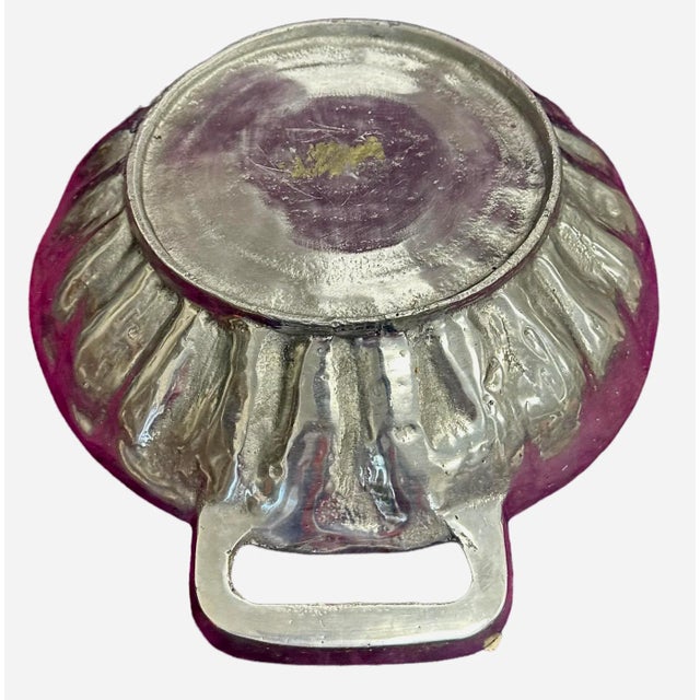 Vintage Pewter Basket Weave Bowl For Sale In Birmingham - Image 6 of 7