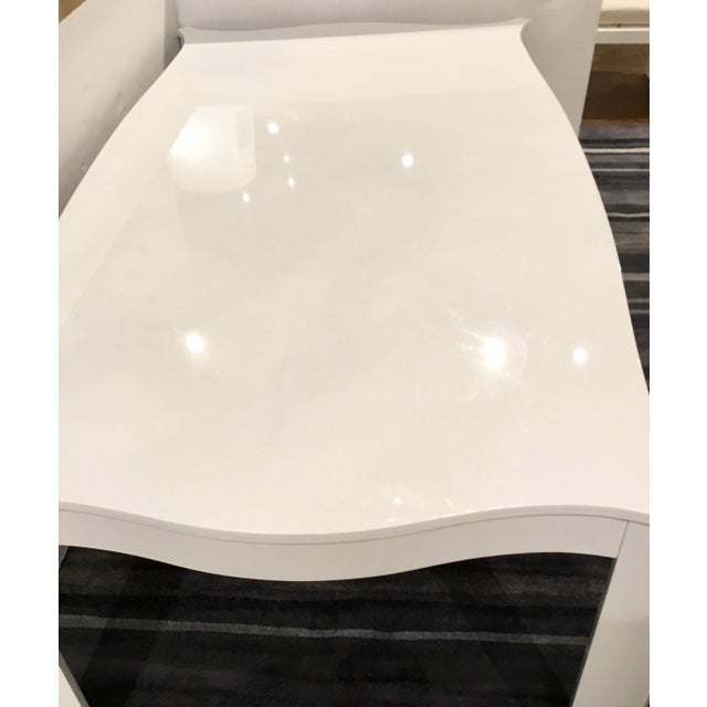 Worlds Away Modern White Lacquer Pollock Dining Table Chairish