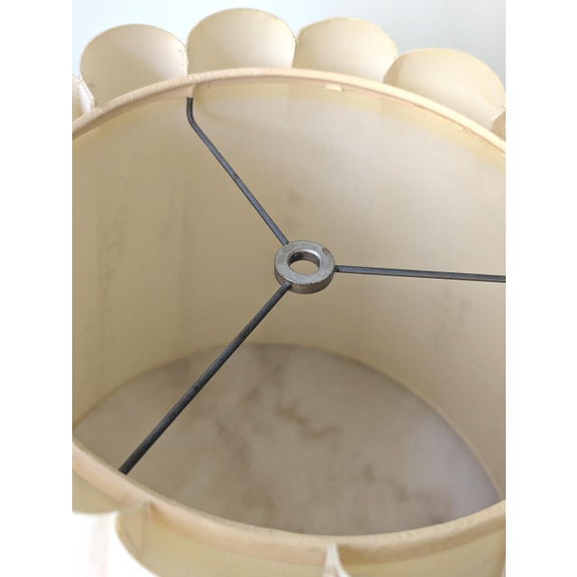 Mid-Century Modern 20" Large Vintage Fluted Lampshade For Sale - Image 3 of 7