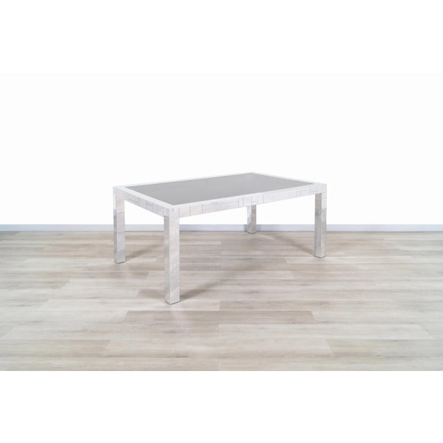 Chrome Vintage “Cityscape” Chrome Dining Table by Paul Evans for Directional, 1970s For Sale - Image 8 of 13