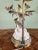 Vintage Early 20th Century Porcelain Table Lamp, Bird & Flowers For Sale - Image 9 of 13
