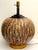 Mid Century Lacquered Coconut Shell Inlay Gourd-Form Table Lamp on Rattan Base For Sale - Image 4 of 6