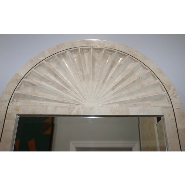 1990s 1990's Tessellated Stone Arched Wall Mirrro For Sale - Image 5 of 16