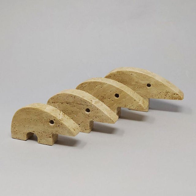 Travertine Anteater Sculptures designed by Enzo Mari for F.lli Mannelli, 1970s, Set of 4 For Sale - Image 13 of 14