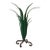 Vintage Tole Metal Leaf Vase, Scrolled Feet For Sale