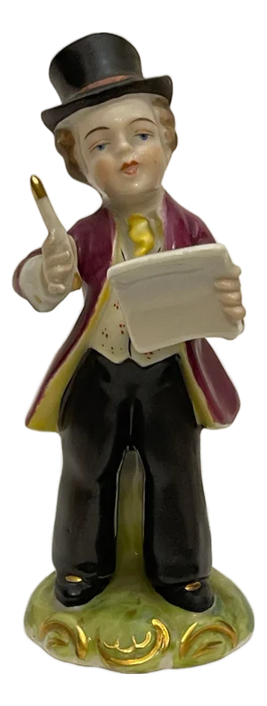 Porcelain Figurine of Composer from Meissen, 20th Century