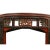 Wood 19th Century Antique Chinese Carved Redlacquered Half Moon Tables, Set For Sale - Image 7 of 14