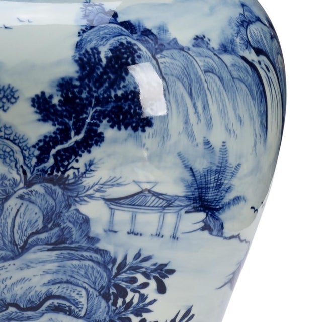 Contemporary Wildwood June Blue Porcelain Jars, Set of 2 For Sale - Image 3 of 4