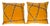 Pair of vintage orange and Hermes ribbon pillows. Orange pillows with brown ribbon with Hermes logo repeat as accent front...
