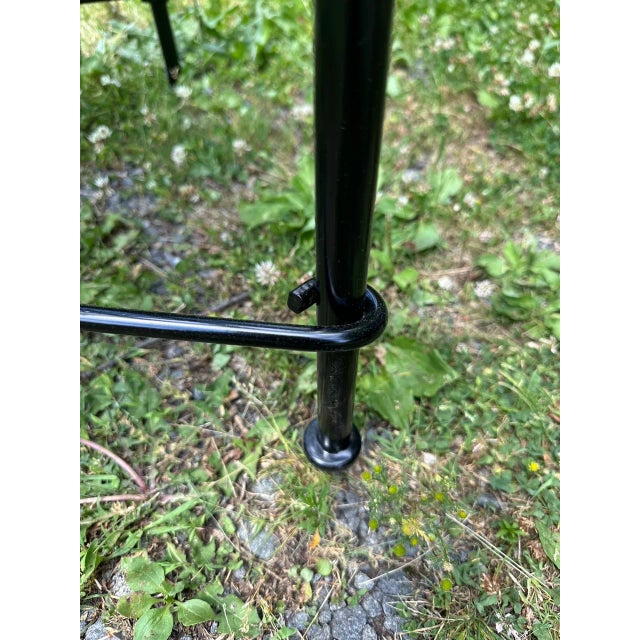 Newly Powder Coated Black Patio Dining Table & 4 Chairs For Sale - Image 9 of 10