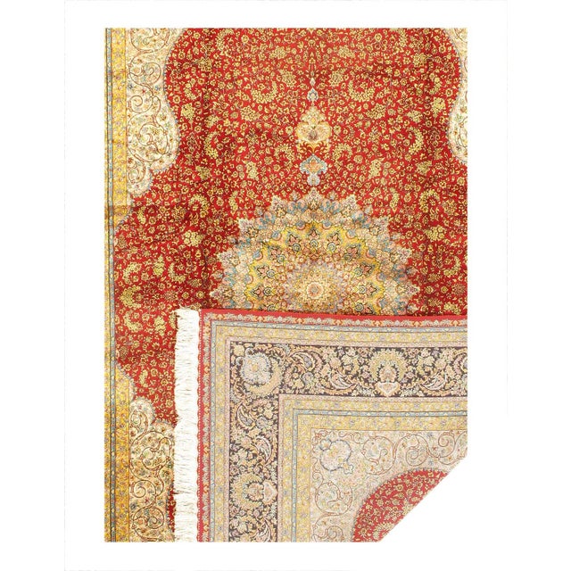 Traditional Pasargad DC Exquisite Design Paris Palace Fine Power Loom V.Silk Rug For Sale - Image 3 of 3