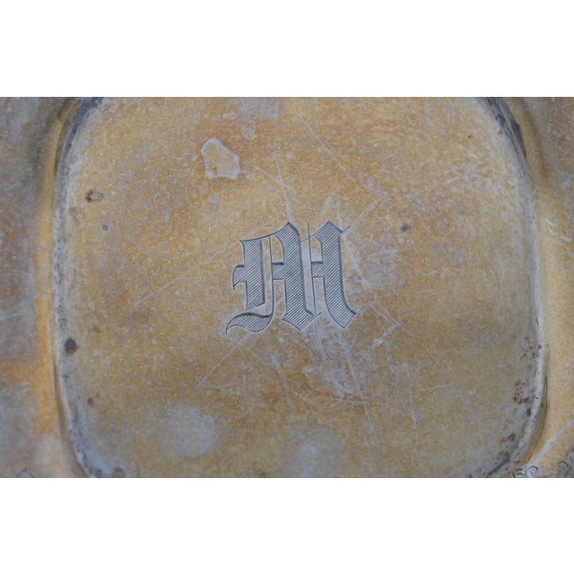 Antique James E Blake Sterling Silver Reticulated Filigree Tray Dish For Sale - Image 10 of 12