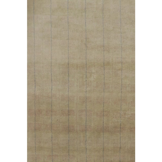 Textile Contemporary Art Deco Style Geometric Beige Wool Rug by Rug & Kilim, India For Sale - Image 7 of 11