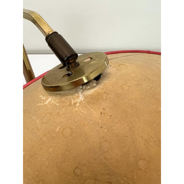 Wood and Brass Table Lamp attributed to Temde, 1960s For Sale - Image 16 of 18