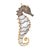Metal Convertible Seahorse Ring to Pendant Estate Diamond 18k Yellow Gold Sz 7 Ocean For Sale - Image 7 of 8
