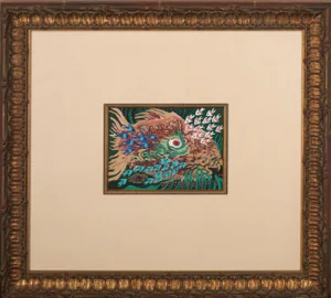 1990s "Big Fish, Little Fish Coral Reef" Sea Life Painting by John Francis Stenvall, Framed