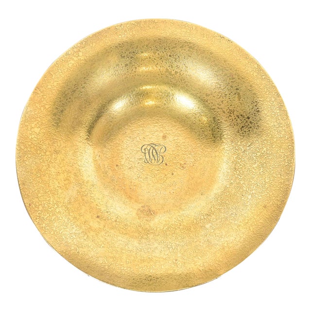 Tiffany Studios New York Bronze Doré Plate or Shallow Bowl For Sale