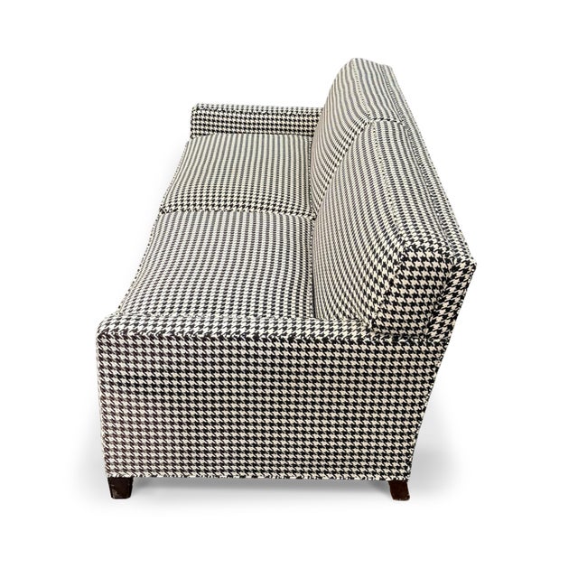 Mid 20th Century 1950s Sofa with Houndstooth Upholstery For Sale - Image 5 of 10