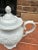 1970s 1970s White Ceramic Detailed Tea Set- 15 Pieces For Sale - Image 5 of 6