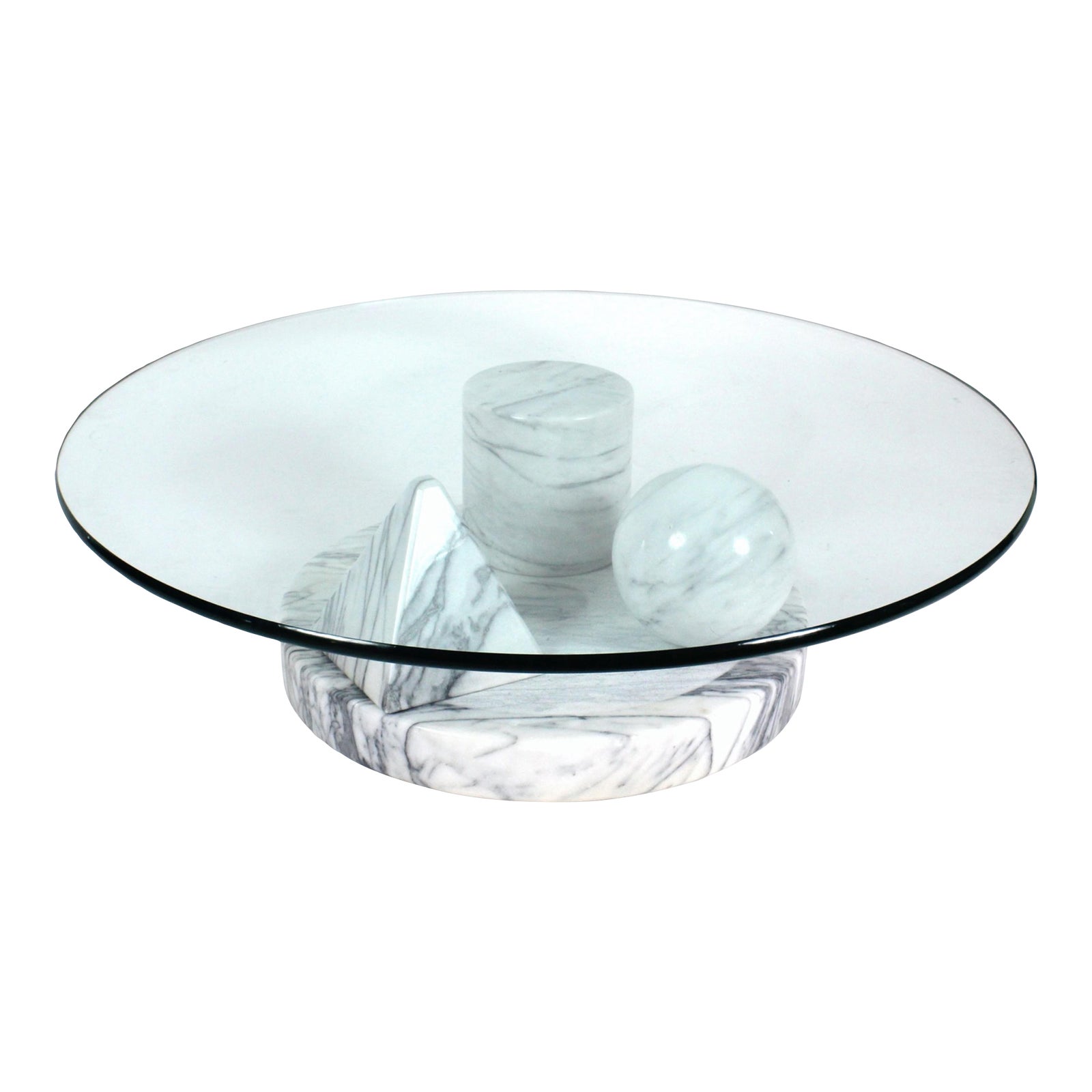 Mid-Century Modern Metafora Marble Coffee Table by Vignelli for ...