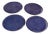 Vintage Cobalt Blue Glass Plate, 1970s, Set of 4 For Sale