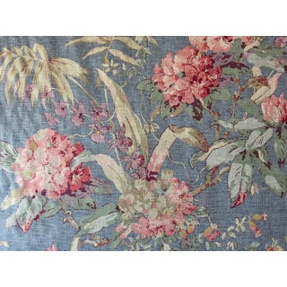 Late 20th Century Vintage Kauffman Tropical Floral Upholstery Fabric - 12 Yards For Sale