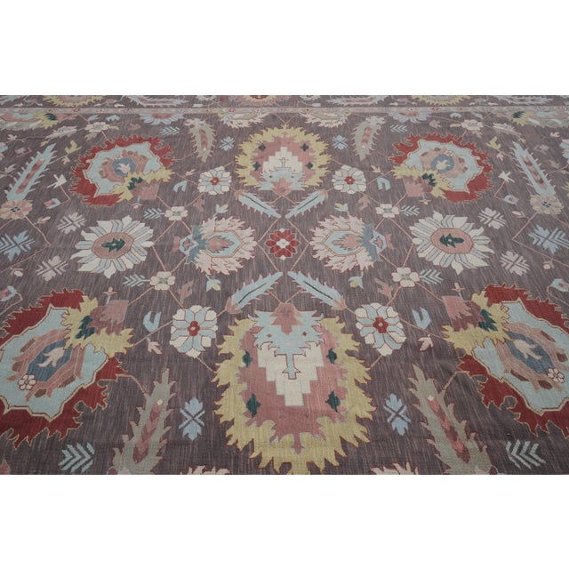 1980s Palatial Approx. 12x18 Geometric Pattern Rug For Sale - Image 5 of 12